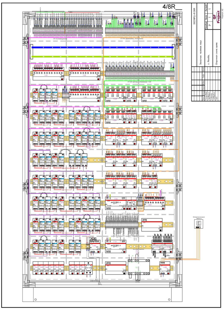 Схема щита автоматизации KNX